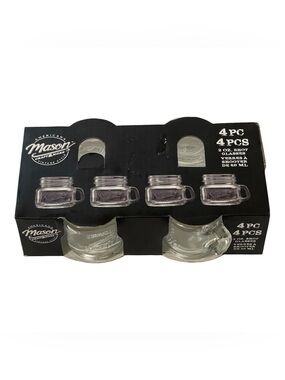 Mason Craft & More Americana Mason Jar 4-piece shot glass set - NWT **